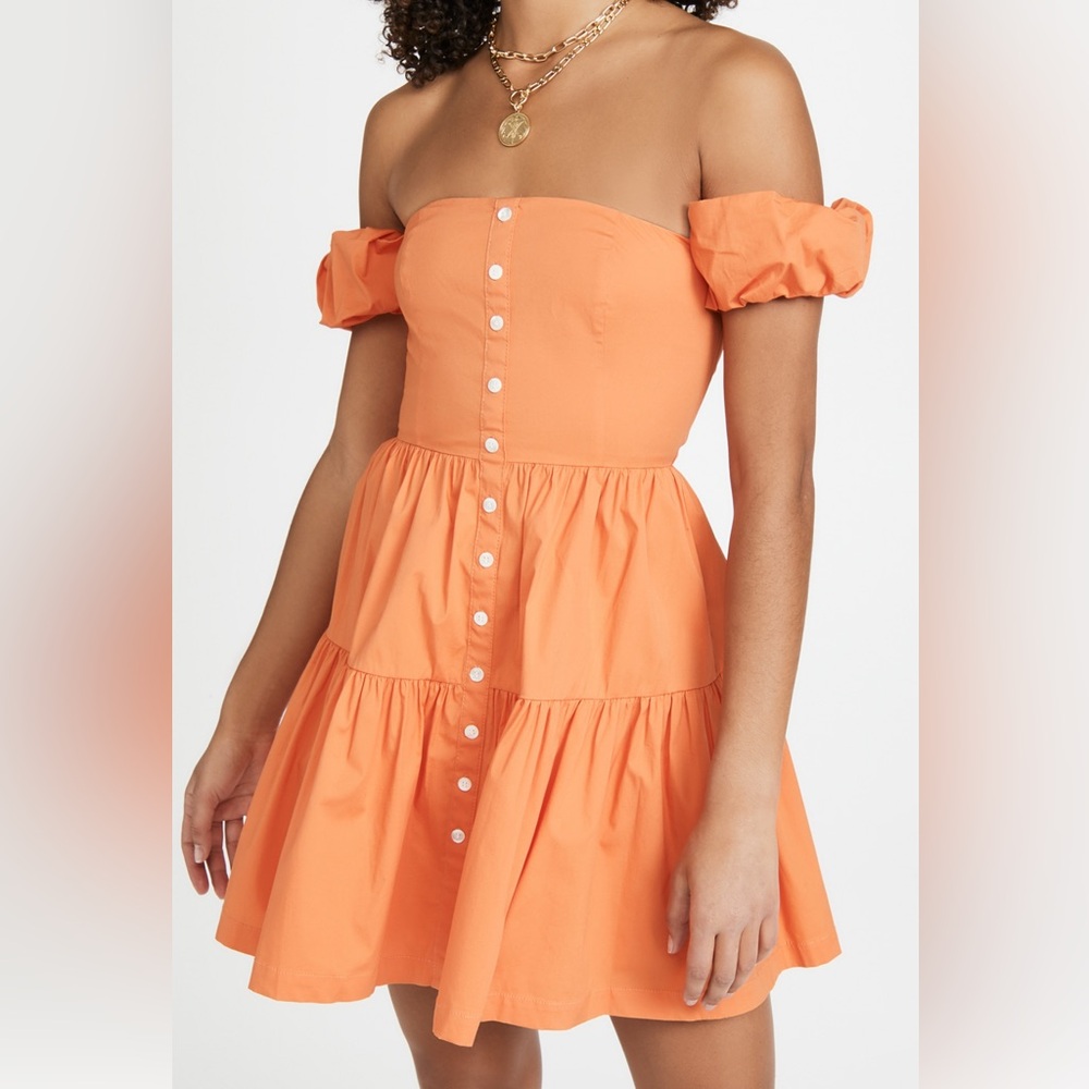 Staud Mini Elio Dress - Nectarine NWT Size 2